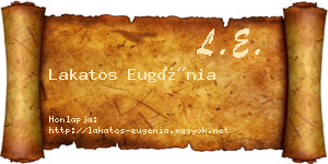 Lakatos Eugénia névjegykártya